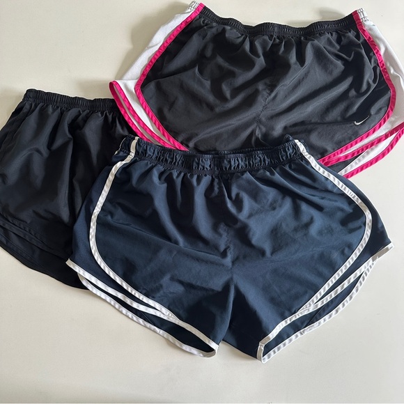 Nike Running Shorts Bundle of 3 Black Athletic Shorts - Picture 2 of 6